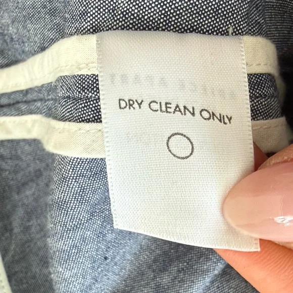 Apiece Apart 100% Cotton Blue Chambray Denim Sleeveless Top - Picture 9 of 12